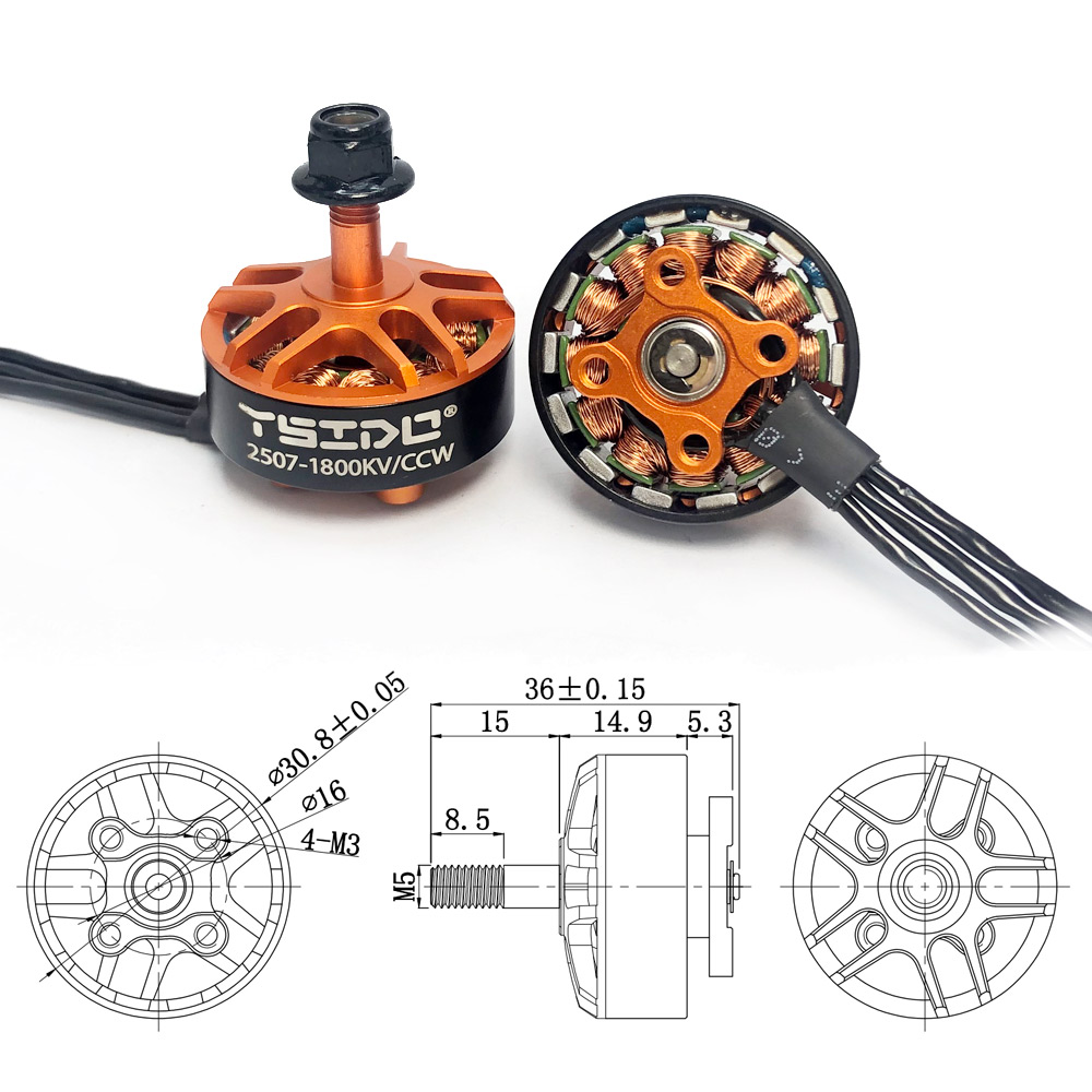 YSIDO 2507 1800KV 3-6S Borstel - Drone Power Distribution Board recensie en prijs